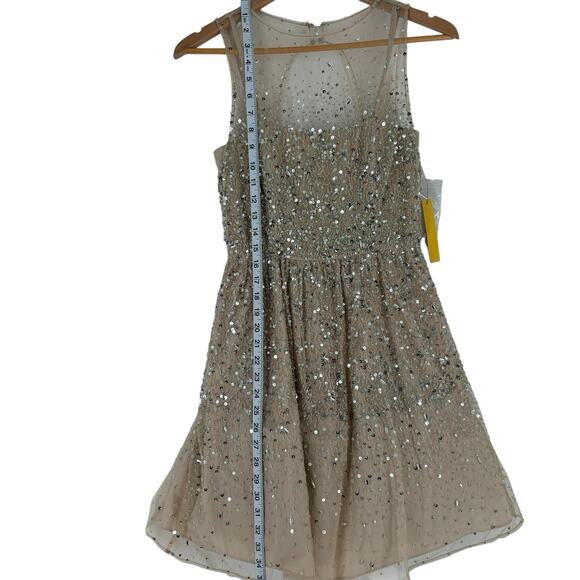 Alice & Olivia Embellished Party Dress Size 0 MSRP $794 Prom Silver Beading - Picture 4 of 9